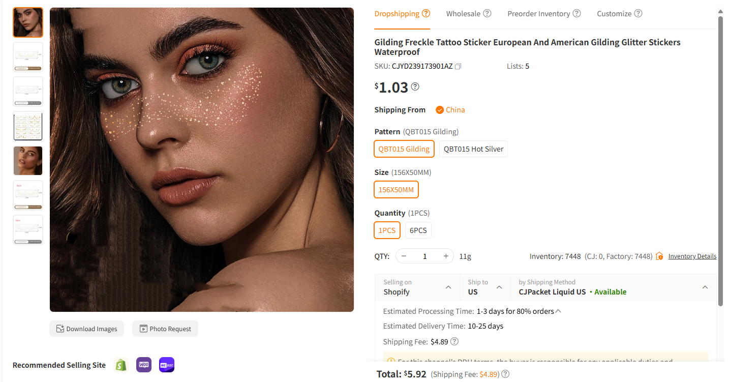 Freckle Tattoo Stickers